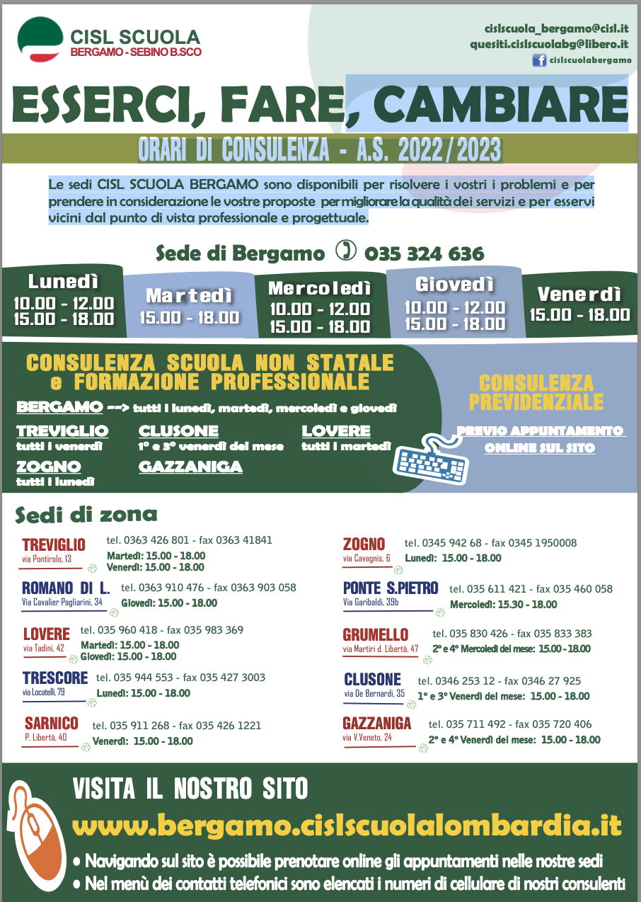 Orario CISL Scuola 2022/23