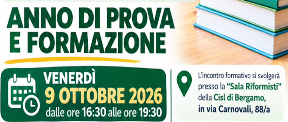 INCONTRO FORMATIVO: ANNO DI PROVA E FORMAZIONE
