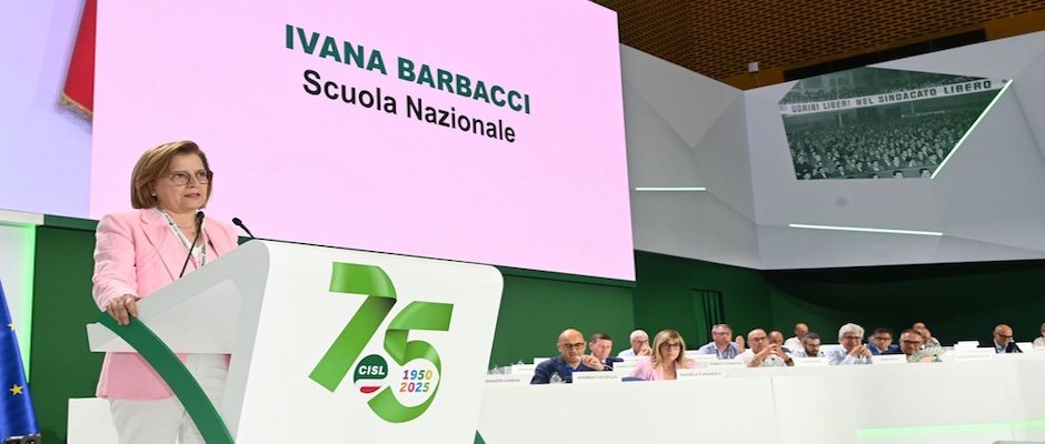 SULLA SCUOLA NON BASTANO ANNUNCI, SERVE UNA POLITICA DI FORTE INVESTIMENTO. INTERVENTO DI IVANA BARBACCI AL CONGRESSO CISL