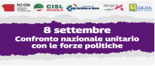 Confronto unitario con le forze politiche Confronto unitario con le forze politiche