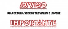 Avviso riapertura sede di Treviglio e Lovere