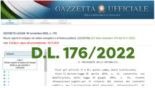 DL 176/2022 DL 176/2022