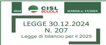Scheda n.17 legge di bilancio Scheda n.17 legge di bilancio