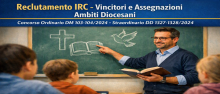 Reclutamento IRC individuazione dei vincitori e assegnazione agli ambiti diocesani: concorso ordinario DM 103-104/2024 concorso straordinario DD 1327-1328/2024 