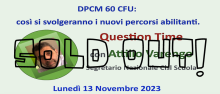 Iscrizione con riserva Question Time Iscrizione con riserva Question Time