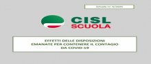 Emergenza Corona Virus Schede della CISL Scuola