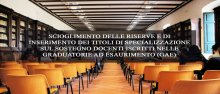 Scioglimento riserva sostegno Scioglimento riserva sostegno