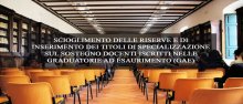 Scioglimento riserva sostegno